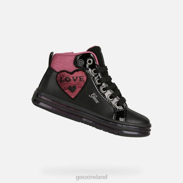 Geox 0ZTB1239 Black/Fuchsia Pawnee Girl