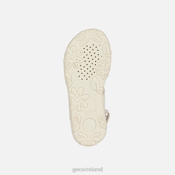 Geox 0ZTB1880 White/Red Sandal Haiti Girl