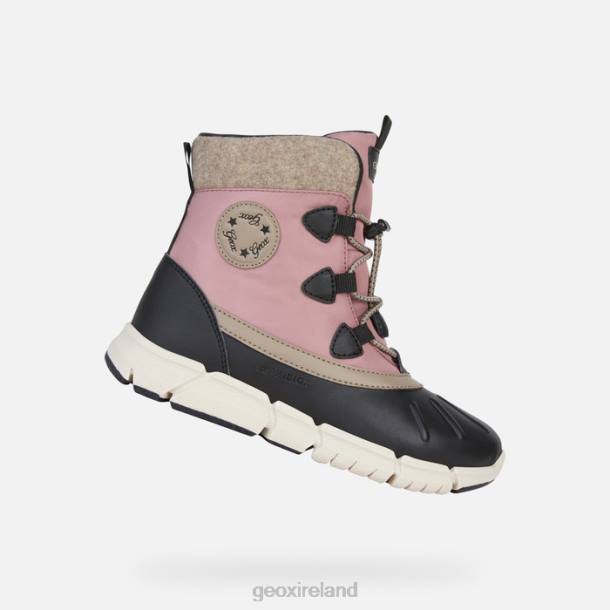 Geox 0ZTB1082 Black/Dk Pink Flexyper Abx Girl