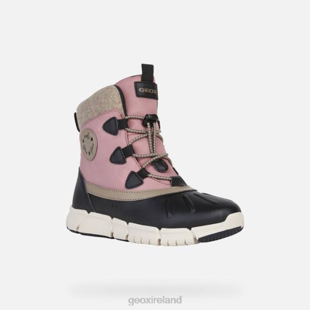 Geox 0ZTB1082 Black/Dk Pink Flexyper Abx Girl