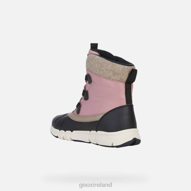 Geox 0ZTB1082 Black/Dk Pink Flexyper Abx Girl