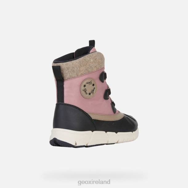 Geox 0ZTB1082 Black/Dk Pink Flexyper Abx Girl