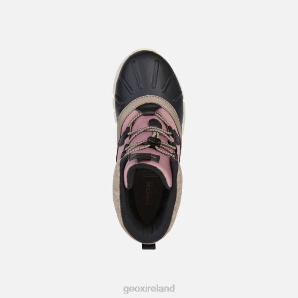 Geox 0ZTB1082 Black/Dk Pink Flexyper Abx Girl