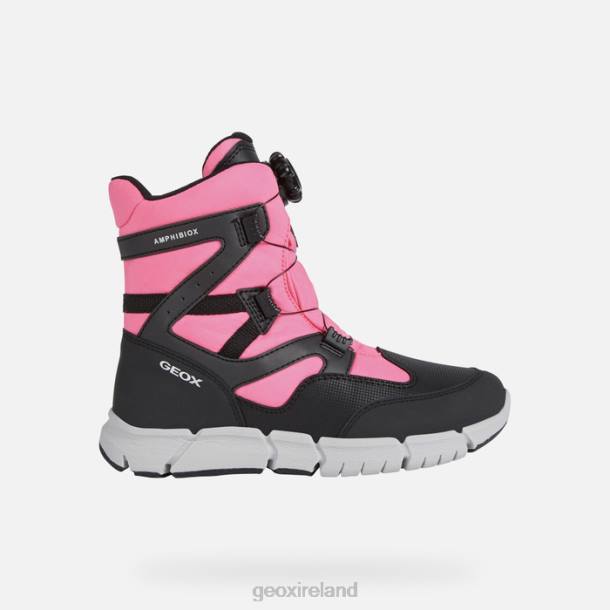 Geox 0ZTB1179 Black/Fluo Fuchsia Flexyper Abx Girl