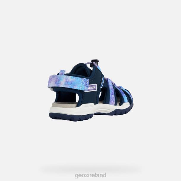 Geox 0ZTB1011 Navy/Violet Borealis Girl