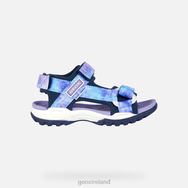 Geox 0ZTB1078 Navy/Violet Borealis Girl