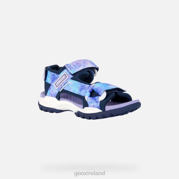 Geox 0ZTB1078 Navy/Violet Borealis Girl