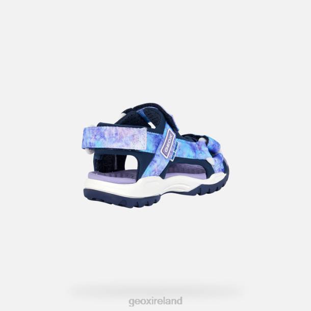 Geox 0ZTB1078 Navy/Violet Borealis Girl