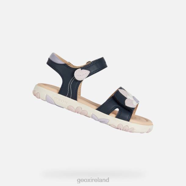 Geox 0ZTB1087 Navy/Pink Sandal Haiti Girl