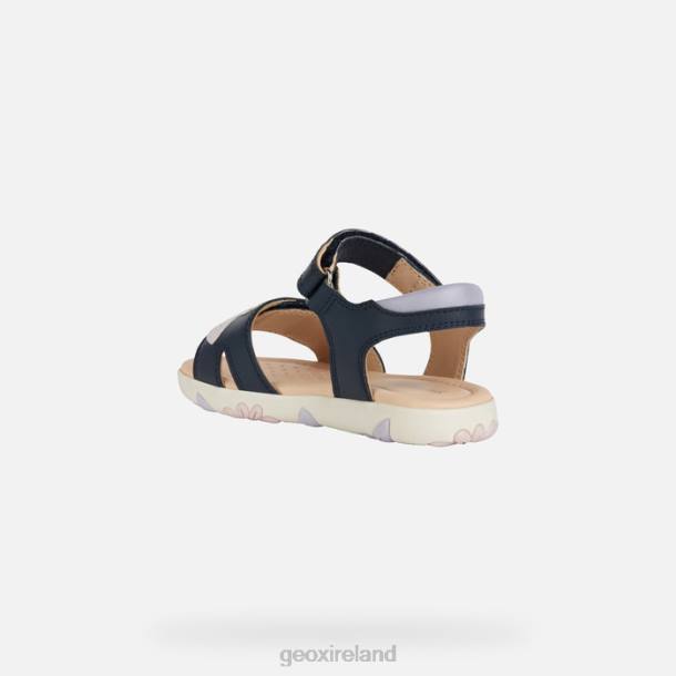 Geox 0ZTB1087 Navy/Pink Sandal Haiti Girl