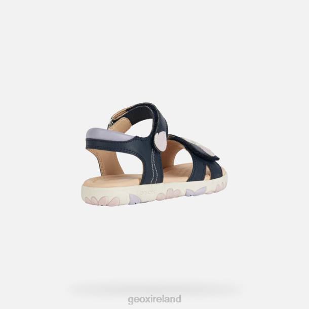 Geox 0ZTB1087 Navy/Pink Sandal Haiti Girl