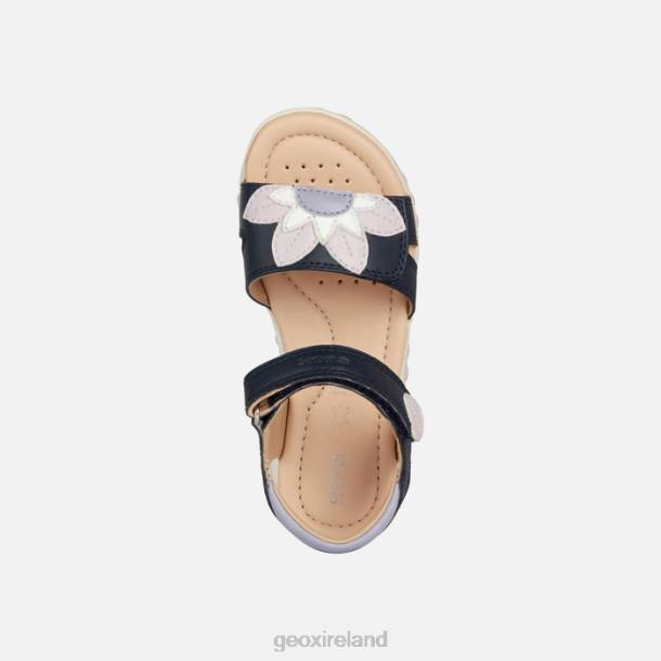 Geox 0ZTB1087 Navy/Pink Sandal Haiti Girl