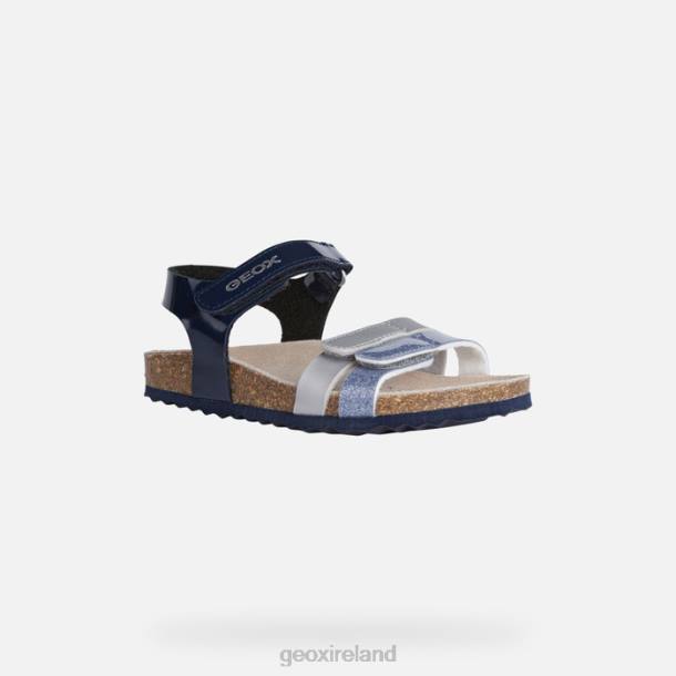 Geox 0ZTB1122 Navy/Silver Adriel Girl
