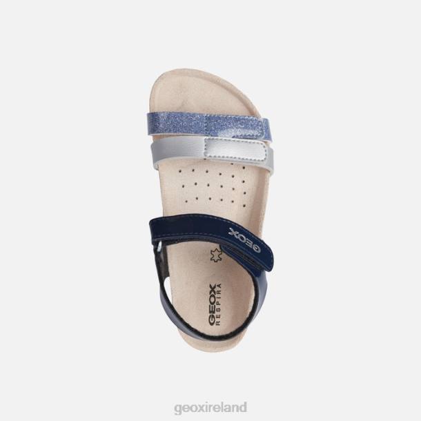 Geox 0ZTB1122 Navy/Silver Adriel Girl