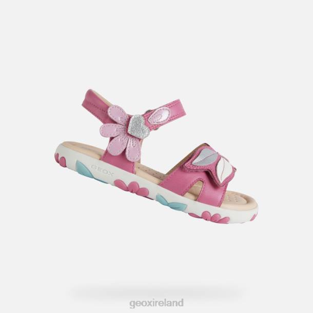 Geox 0ZTB1176 Fuchsia/Dk Pink Sandal Haiti Girl