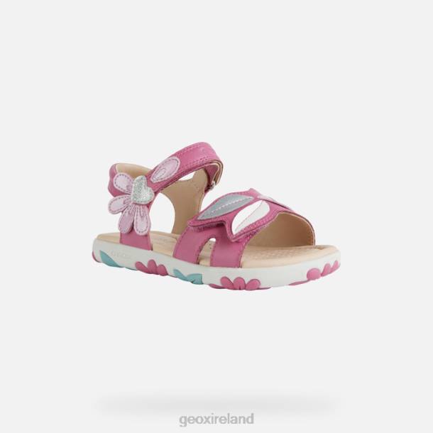 Geox 0ZTB1176 Fuchsia/Dk Pink Sandal Haiti Girl