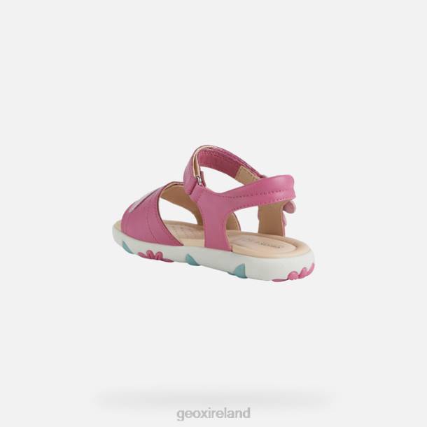Geox 0ZTB1176 Fuchsia/Dk Pink Sandal Haiti Girl