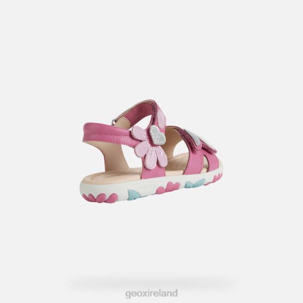 Geox 0ZTB1176 Fuchsia/Dk Pink Sandal Haiti Girl