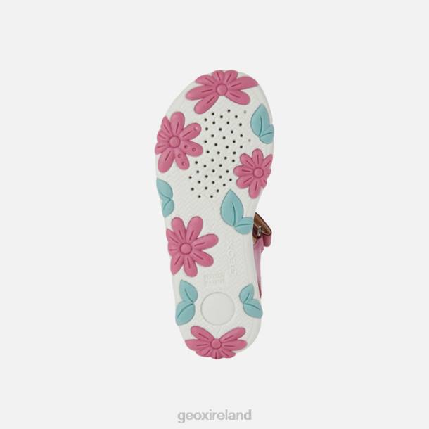 Geox 0ZTB1176 Fuchsia/Dk Pink Sandal Haiti Girl