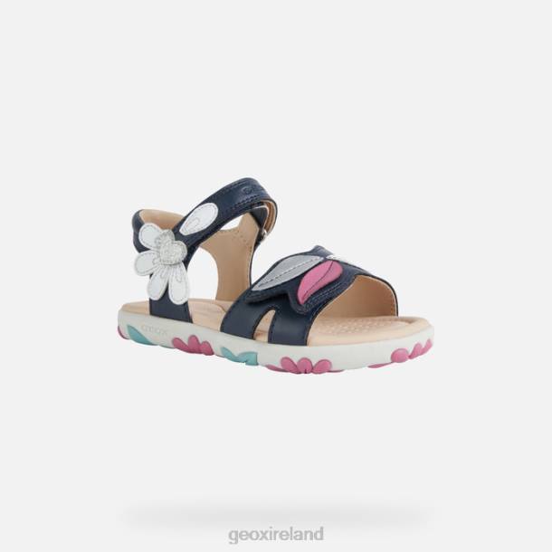 Geox 0ZTB1177 Navy/White Sandal Haiti Girl