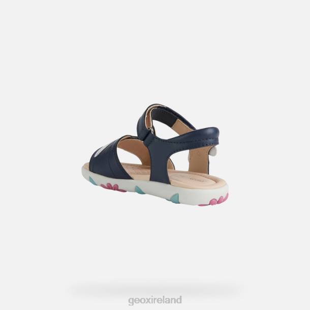 Geox 0ZTB1177 Navy/White Sandal Haiti Girl
