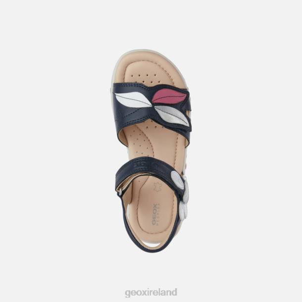 Geox 0ZTB1177 Navy/White Sandal Haiti Girl