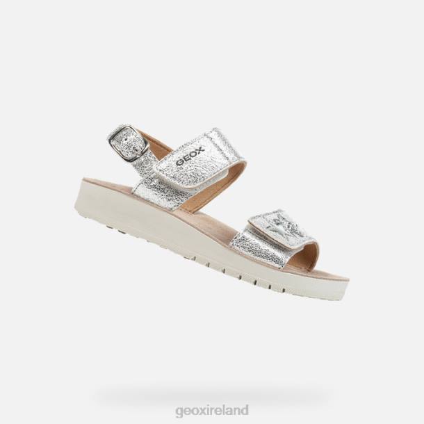 Geox 0ZTB1192 Silver Sandal Costarei Girl