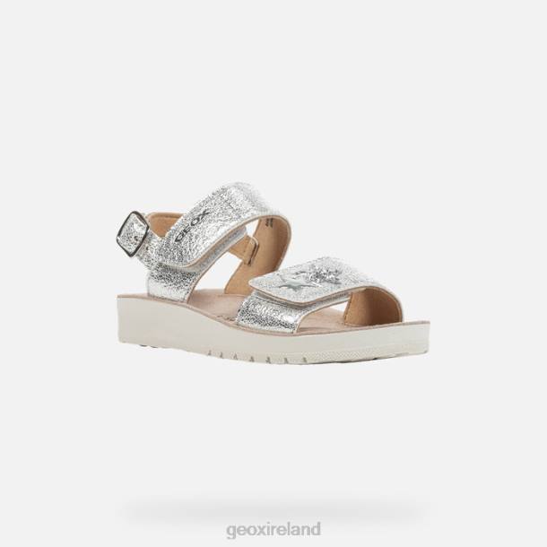 Geox 0ZTB1192 Silver Sandal Costarei Girl
