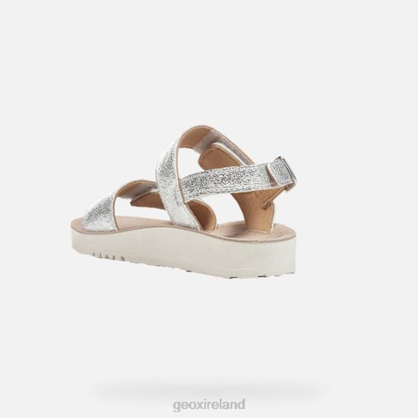 Geox 0ZTB1192 Silver Sandal Costarei Girl