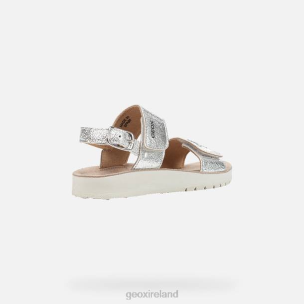Geox 0ZTB1192 Silver Sandal Costarei Girl