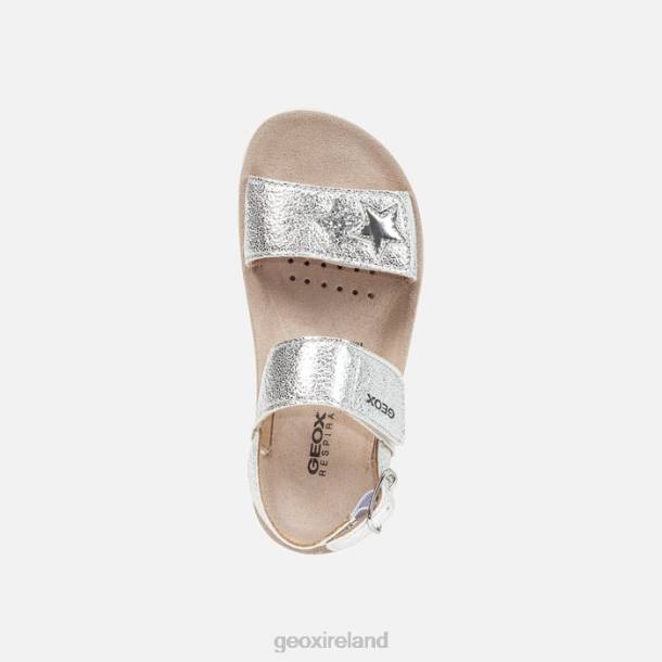 Geox 0ZTB1192 Silver Sandal Costarei Girl