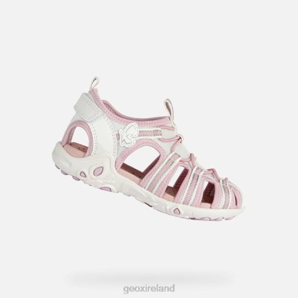 Geox 0ZTB1883 White/Pink Sandal Whinberry Girl