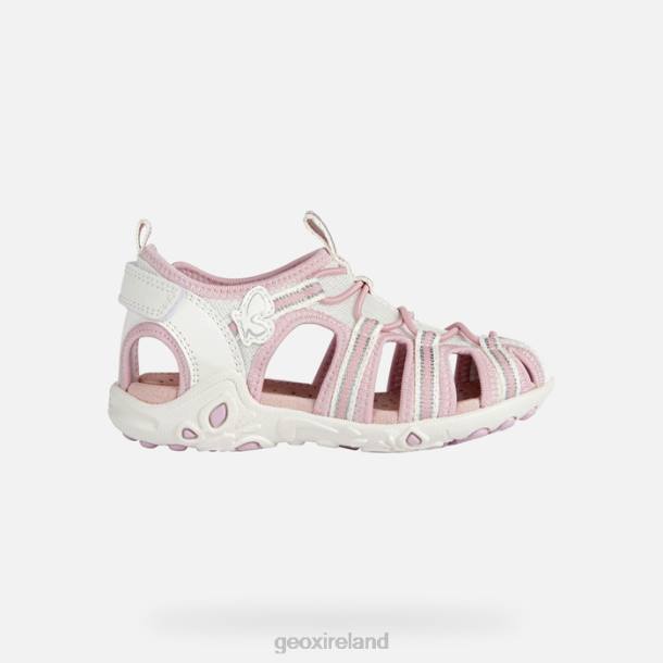 Geox 0ZTB1883 White/Pink Sandal Whinberry Girl