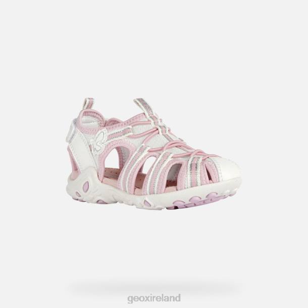 Geox 0ZTB1883 White/Pink Sandal Whinberry Girl
