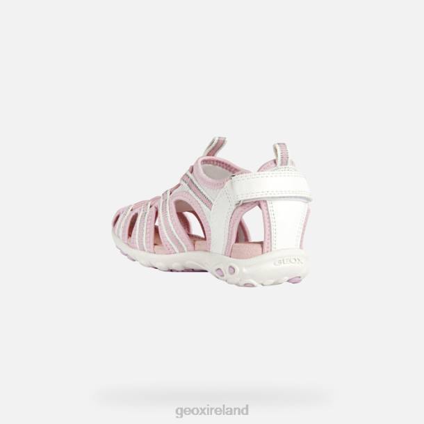 Geox 0ZTB1883 White/Pink Sandal Whinberry Girl