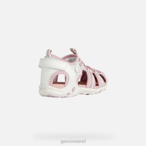 Geox 0ZTB1883 White/Pink Sandal Whinberry Girl