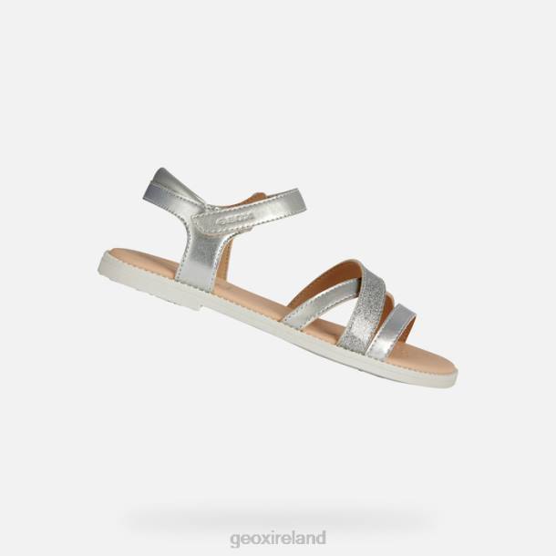 Geox 0ZTB1904 Silver Sandal Karly Girl