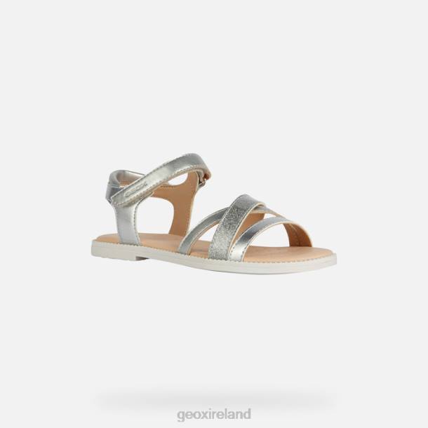 Geox 0ZTB1904 Silver Sandal Karly Girl