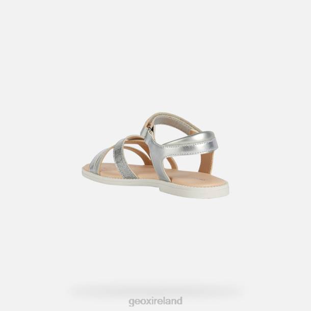 Geox 0ZTB1904 Silver Sandal Karly Girl