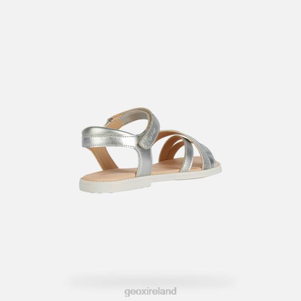 Geox 0ZTB1904 Silver Sandal Karly Girl