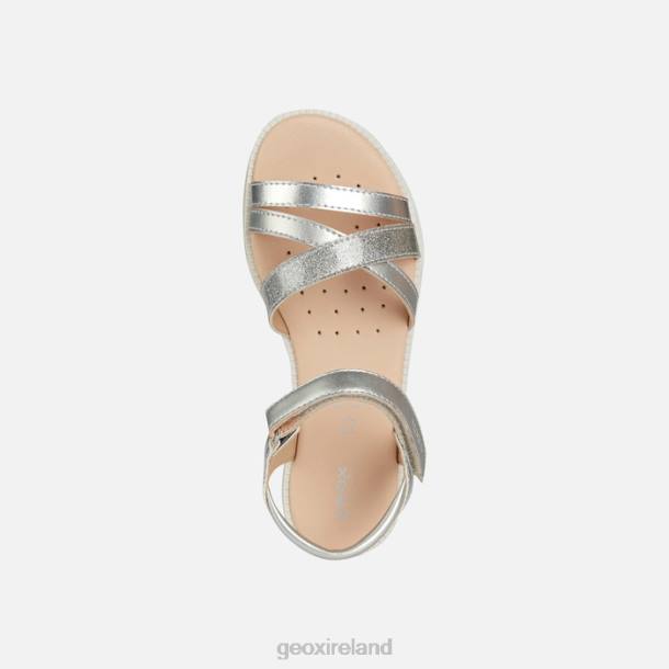 Geox 0ZTB1904 Silver Sandal Karly Girl