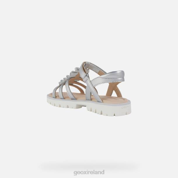 Geox 0ZTB1937 Silver Sandal Starblush Girl
