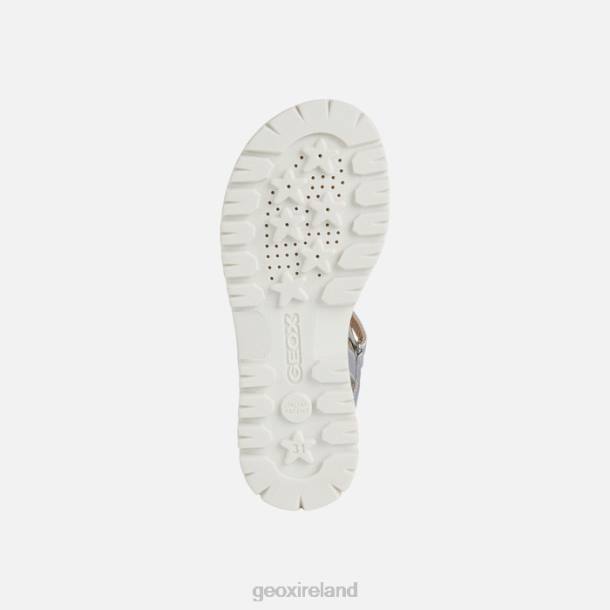 Geox 0ZTB1937 Silver Sandal Starblush Girl