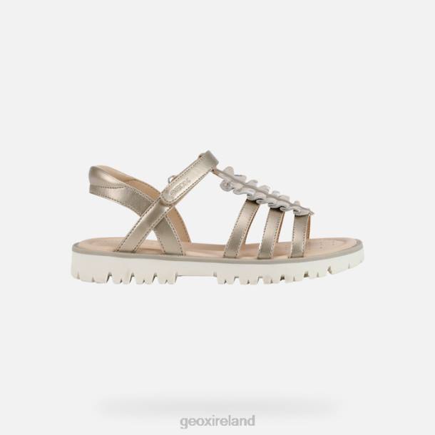 Geox 0ZTB1938 Platinum Sandal Starblush Girl