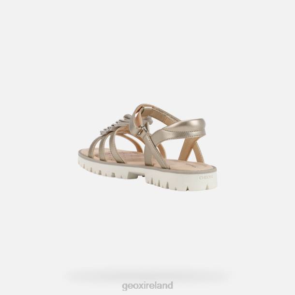 Geox 0ZTB1938 Platinum Sandal Starblush Girl