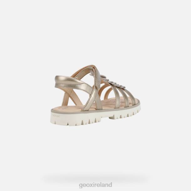 Geox 0ZTB1938 Platinum Sandal Starblush Girl