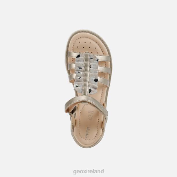 Geox 0ZTB1938 Platinum Sandal Starblush Girl