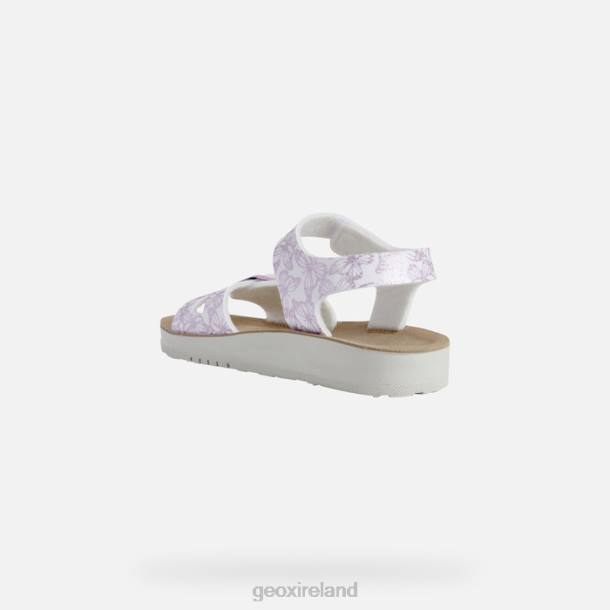 Geox 0ZTB1940 White/Pink Sandal Costarei Girl