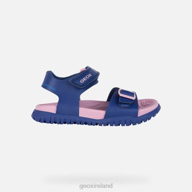 Geox 0ZTB990 Navy/Dark Pink Sandal Fusbetto Junior