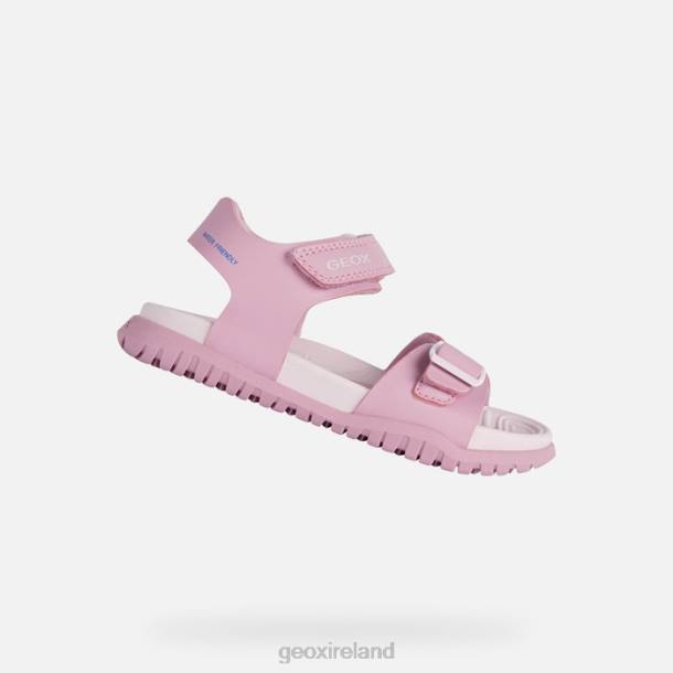 Geox 0ZTB991 Dark Pink/Light Lilac Sandal Fusbetto Junior